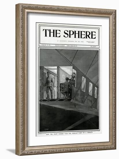 Wireless Cabin on a Zeppelin-G.h. Davis-Framed Art Print