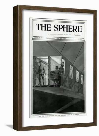 Wireless Cabin on a Zeppelin-G.h. Davis-Framed Art Print