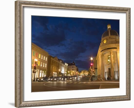 Wisconsin Avenue at Dusk, Georgetown, Washington D.C., USA-Merrill Images-Framed Photographic Print