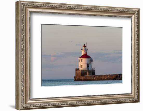 Wisconsin Point Lighthouse Near Superior, Wisconsin, USA-Chuck Haney-Framed Photographic Print