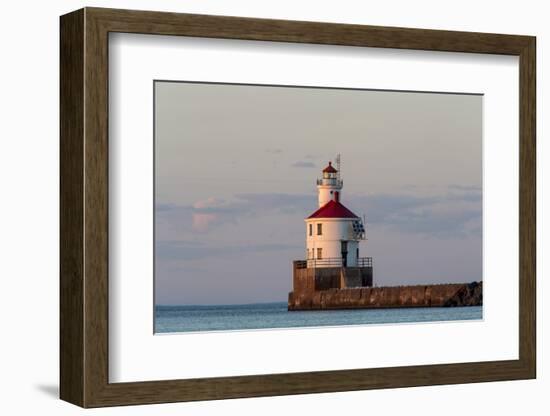 Wisconsin Point Lighthouse Near Superior, Wisconsin, USA-Chuck Haney-Framed Photographic Print