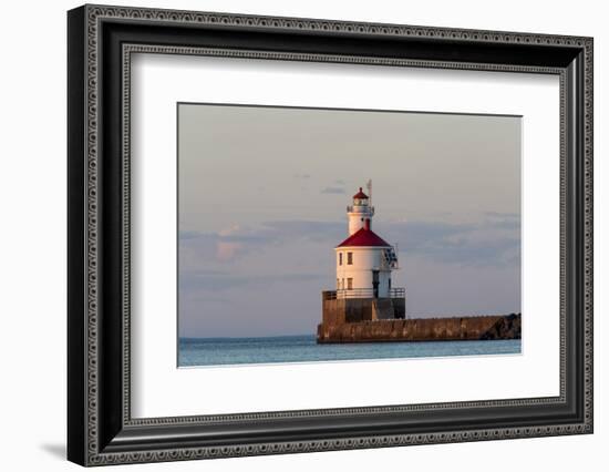 Wisconsin Point Lighthouse Near Superior, Wisconsin, USA-Chuck Haney-Framed Photographic Print