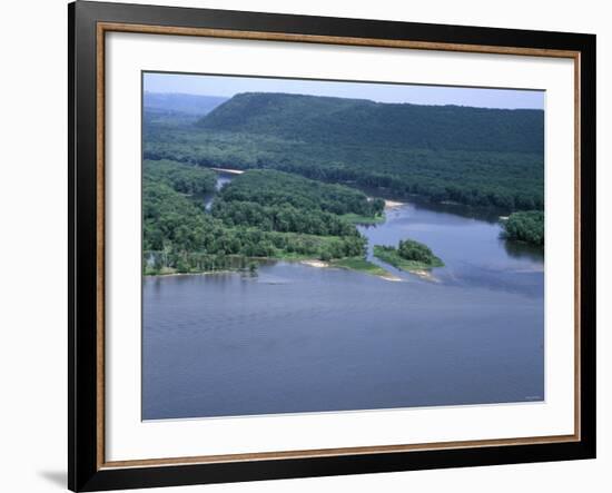 Wisconsin River Joining the Mississippi River, First Explored by Marquette and Joliet, 1673-null-Framed Photographic Print