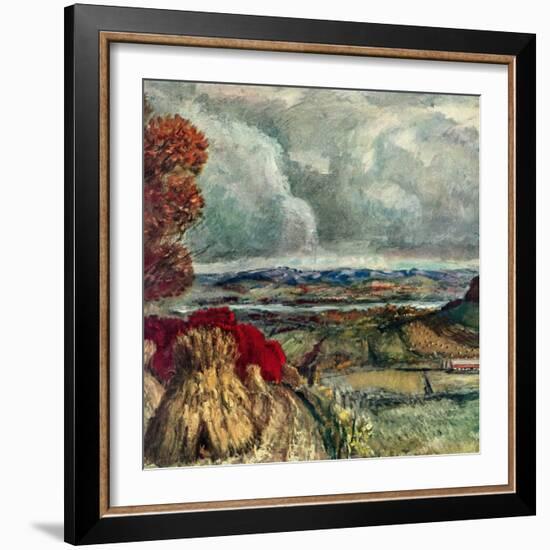 "Wisconsin River Valley,"October 1, 1946-J. Steuart Curry-Framed Giclee Print