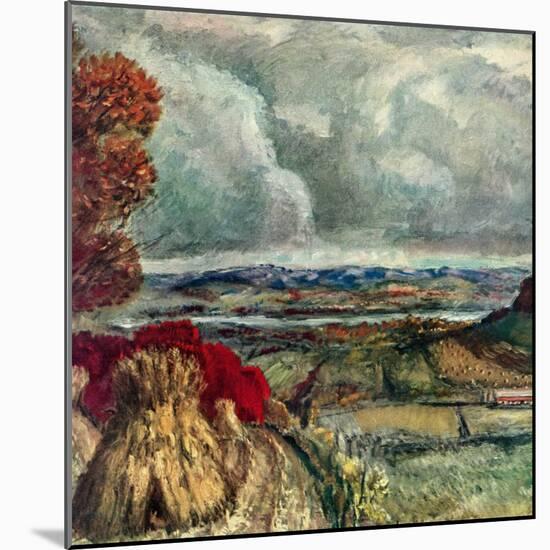 "Wisconsin River Valley,"October 1, 1946-J. Steuart Curry-Mounted Giclee Print