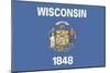 Wisconsin State Flag-Lantern Press-Mounted Art Print