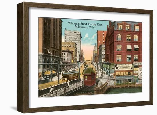 Wisconsin Street, Milwaukee, Wisconsin-null-Framed Art Print