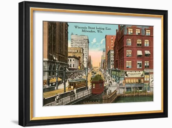 Wisconsin Street, Milwaukee, Wisconsin-null-Framed Art Print