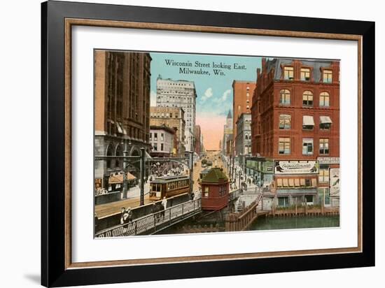 Wisconsin Street, Milwaukee, Wisconsin-null-Framed Art Print