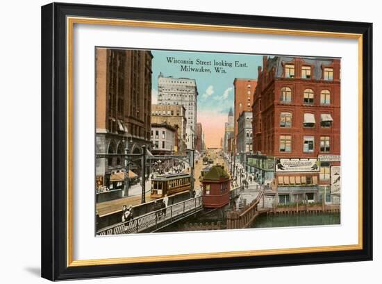 Wisconsin Street, Milwaukee, Wisconsin-null-Framed Art Print