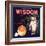 Wisdom Brand - Edison, California - Citrus Crate Label-Lantern Press-Framed Art Print
