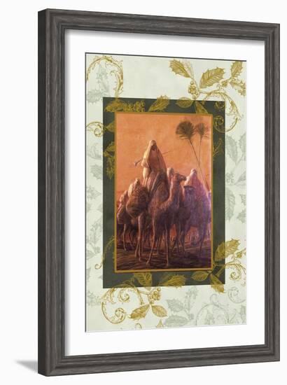 wise men coming to see jesus on camels-Maria Trad-Framed Giclee Print