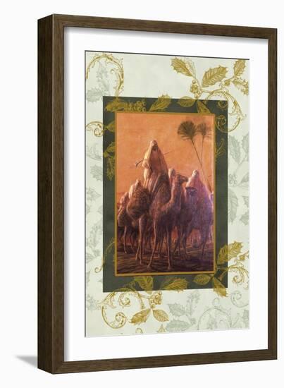 wise men coming to see jesus on camels-Maria Trad-Framed Giclee Print