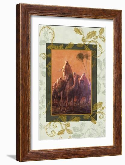 wise men coming to see jesus on camels-Maria Trad-Framed Giclee Print