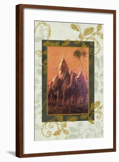 wise men coming to see jesus on camels-Maria Trad-Framed Giclee Print