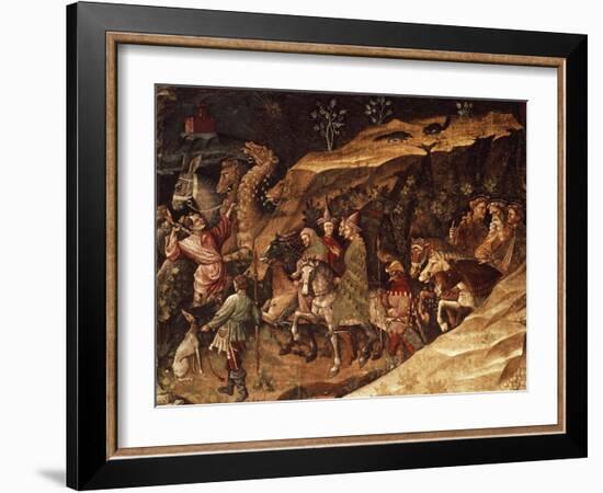 Wise Men on their Way to Bethlehem, Circa 1420-Giovanni Da Modena-Framed Giclee Print
