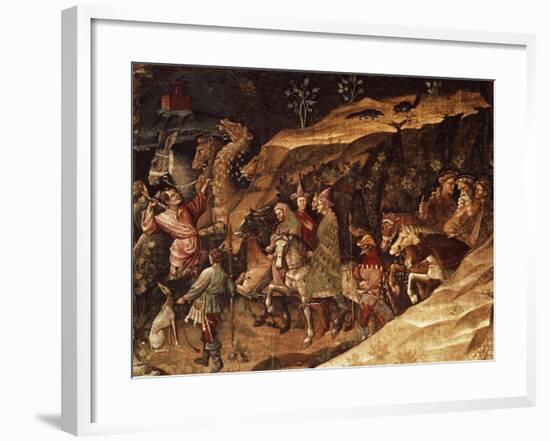 Wise Men on their Way to Bethlehem, Circa 1420-Giovanni Da Modena-Framed Giclee Print