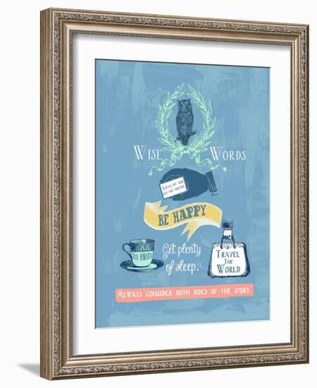 Wise Words-Bella Dos Santos-Framed Art Print