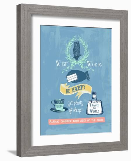 Wise Words-Bella Dos Santos-Framed Art Print