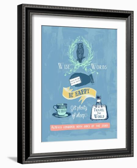 Wise Words-Bella Dos Santos-Framed Art Print