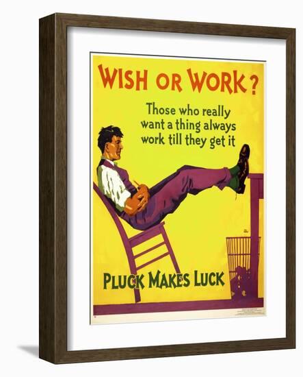 Wish or work?-null-Framed Giclee Print