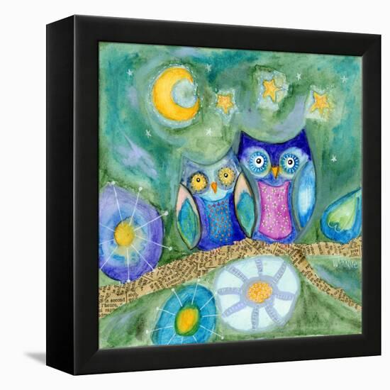 Wishing the Night Away Owls-Wyanne-Framed Premier Image Canvas