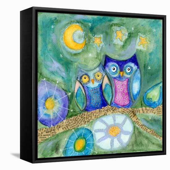Wishing the Night Away Owls-Wyanne-Framed Premier Image Canvas