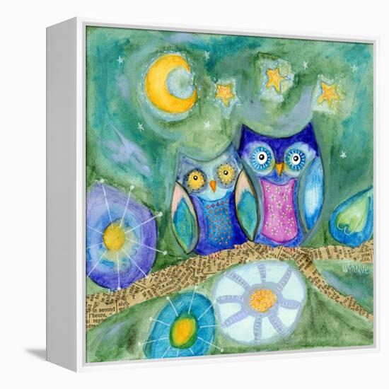 Wishing the Night Away Owls-Wyanne-Framed Premier Image Canvas