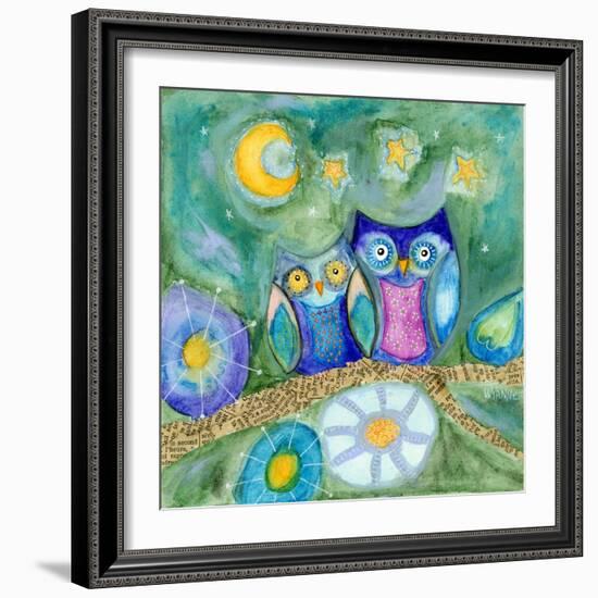 Wishing the Night Away Owls-Wyanne-Framed Giclee Print