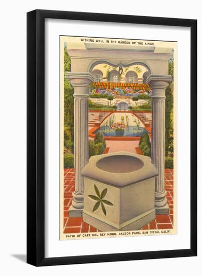 Wishing Well, Cafe del Rey Moro, San Diego, California-null-Framed Art Print