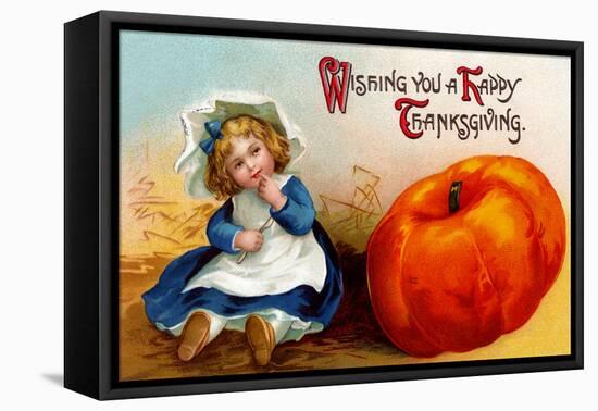 Wishing You a Happy Thanksgiving-null-Framed Stretched Canvas