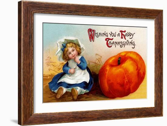 Wishing You a Happy Thanksgiving-null-Framed Art Print