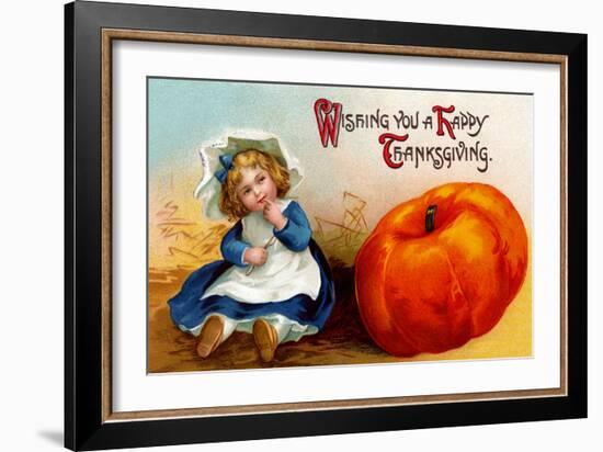 Wishing You a Happy Thanksgiving-null-Framed Art Print