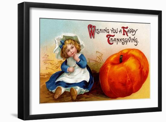 Wishing You a Happy Thanksgiving--Framed Art Print