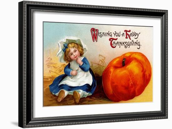 Wishing You a Happy Thanksgiving-null-Framed Art Print