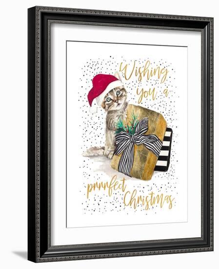 Wishing You A Prrrfect Christmas-Patricia Pinto-Framed Art Print