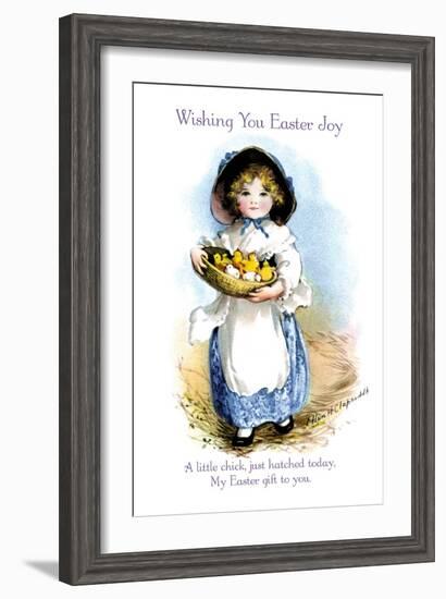 Wishing You Easter Joy-Ellen H. Clapsaddle-Framed Art Print