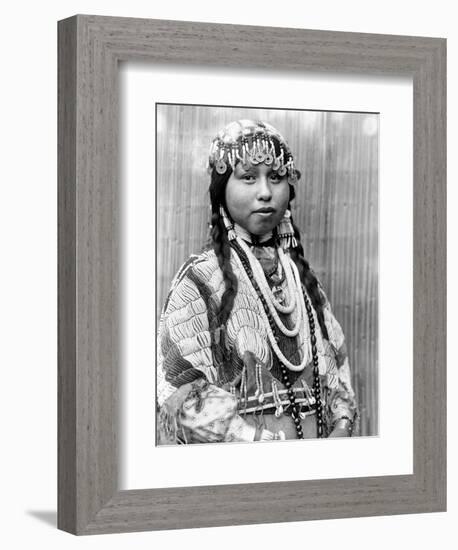 Wishram Bride, c1910-Edward S. Curtis-Framed Giclee Print