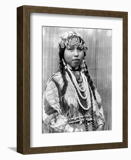 Wishram Bride, c1910-Edward S. Curtis-Framed Giclee Print