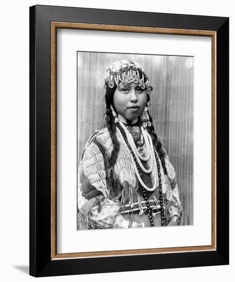 Wishram Bride, c1910-Edward S. Curtis-Framed Giclee Print