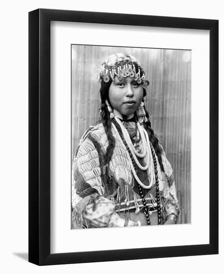 Wishram Bride, c1910-Edward S. Curtis-Framed Giclee Print