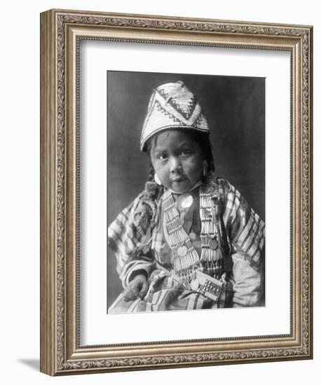 Wishram Girl, 1909-Edward S. Curtis-Framed Giclee Print