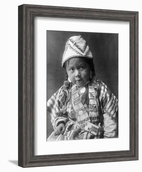 Wishram Girl, 1909-Edward S. Curtis-Framed Giclee Print