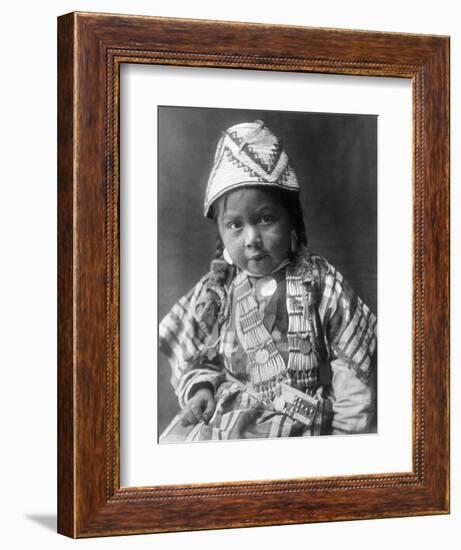 Wishram Girl, 1909-Edward S. Curtis-Framed Giclee Print