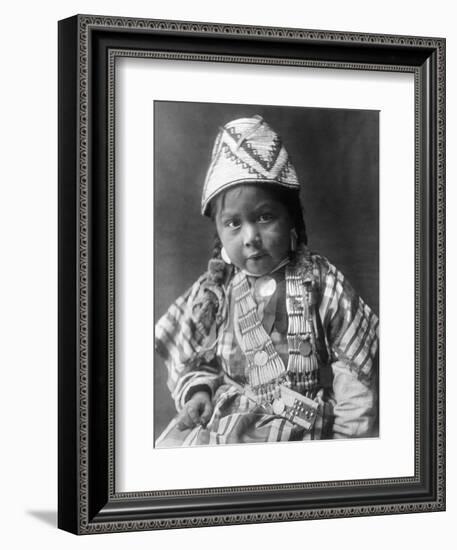 Wishram Girl, 1909-Edward S. Curtis-Framed Giclee Print