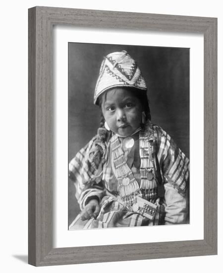 Wishram Girl, 1909-Edward S. Curtis-Framed Giclee Print