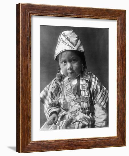 Wishram Girl, 1909-Edward S. Curtis-Framed Giclee Print