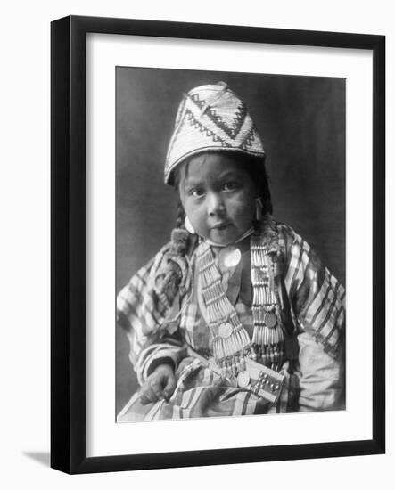 Wishram Girl, 1909-Edward S. Curtis-Framed Giclee Print