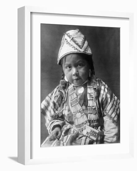 Wishram Girl, 1909-Edward S. Curtis-Framed Giclee Print