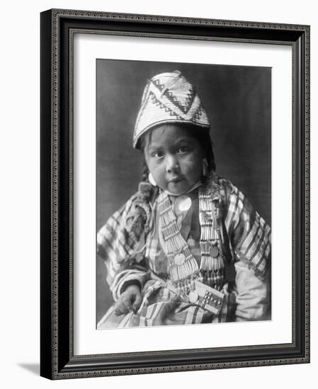 Wishram Girl, 1909-Edward S. Curtis-Framed Giclee Print